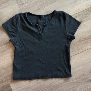 Brandy Melville Black Short Sleeve Tee